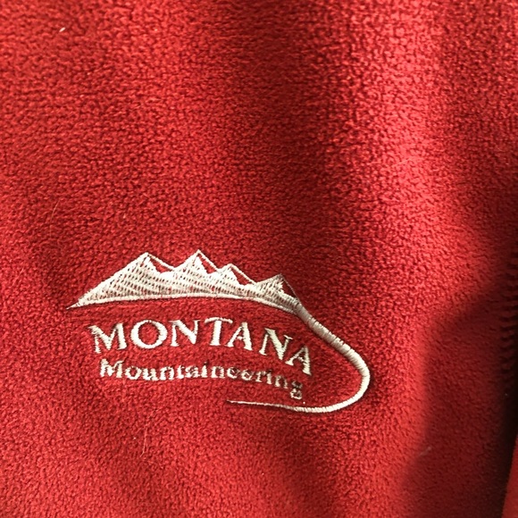 Montana Mountaineering Windblock Performance fleece red jacket size M - Picture 2 of 4